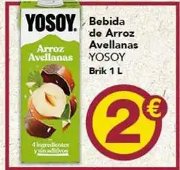 Gadis Yosoy - bebida de arroz avellanas oferta