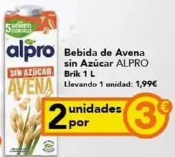 Gadis Alpro - bebida de avena sin azucar oferta