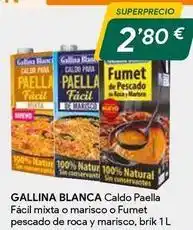 Masymas Gallina blanca - caldo paella facil mixta o marisco o fumet pescado de roca y marisco oferta