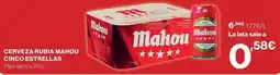 Supercor Mahou - cerveza rubia cinco estrellas oferta