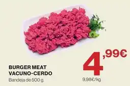 Hipercor Burger meat vacuno-cerdo oferta