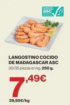 Supercor Langostino cocido de madagascar oferta