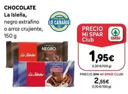 SPAR Gran Canaria La isleña - chocolate oferta