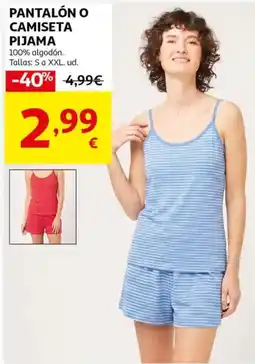 Alcampo Pantalón o camiseta pijama oferta