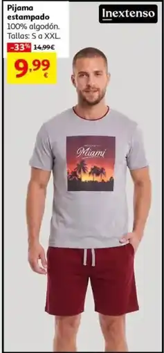 Alcampo INEXTENSO Pijama estampado oferta