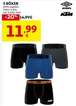 Alcampo UMBRO 5 boxer oferta