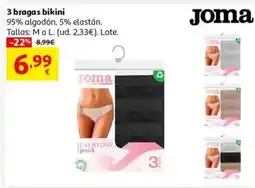 Alcampo JOMA 3 bragas bikini oferta
