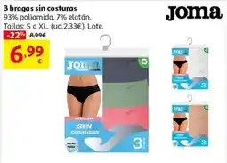 Alcampo JOMA 3 bragas sin costuras oferta