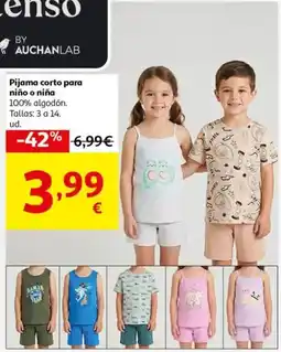 Alcampo INEXTENSO Pijama corto para niño o niña oferta
