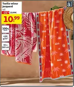 Alcampo Toalla velour jacquard oferta