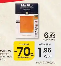 Eroski MARTIKO Salmón ahumado oferta