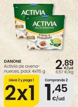 Eroski DANONE Activia de avena- nueces oferta