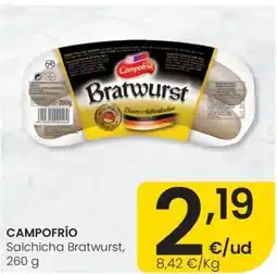 Eroski CAMPOFRÍO Salchicha Bratwurst oferta