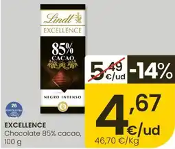 Eroski EXCELLENCE Chocolate 85% cacao oferta