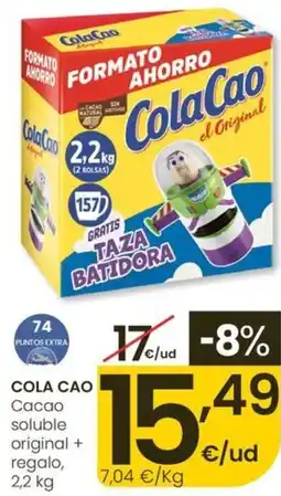 Eroski COLA CAO Cacao soluble original + regalo oferta