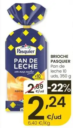 Eroski BRIOCHE PASQUIER Pan de leche 10 oferta