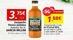 Maskom Supermercados García Millan Gazpacho fresco andaluz botella oferta