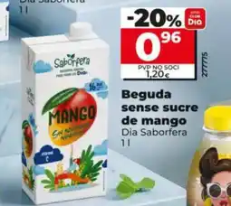Dia DIA SABORFERA Beguda sense sucre de mango oferta