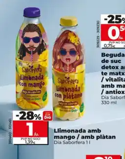 Dia DIA SABORFERA Llimonada amb mango / amb plàtan oferta