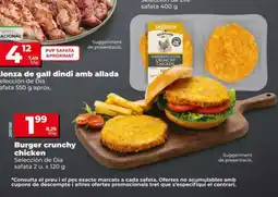 Dia SELECCIÓN DE DIA Burger crunchy chicken oferta