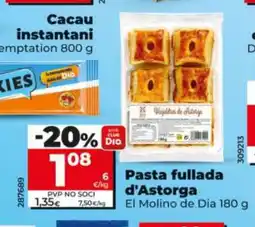 Dia EL MOLINO DE DIA Pasta fullada d'Astorga oferta