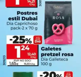 Dia DIA GALLETECA Galetes pretzel rosa oferta