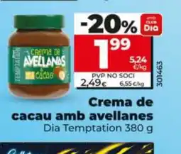 Dia DIA TEMPTATION Crema de cacau amb avellanes oferta