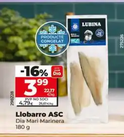 Dia DIA MAR MARINERA Llobarro ASC oferta