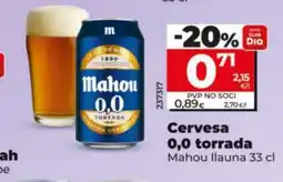 Dia MAHOU Cervesa 0,0 torrada oferta
