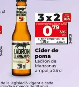 Dia LADRÓN DE MANZANAS Cider de poma oferta