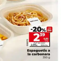 Dia Espaguetis a la carbonara oferta