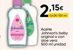 FROIZ JOHNSON'S BABY Aceite original o con aloe vera oferta