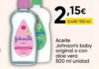 FROIZ JOHNSON'S BABY Aceite original o con aloe vera oferta