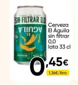 FROIZ EL AGUILA Cerveza sin filtrar 0,0 lata oferta