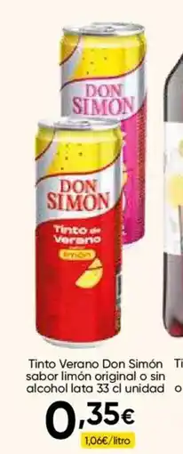 FROIZ DON SIMÓN Tinto Verano sabor limón original o sin alcohol lata oferta