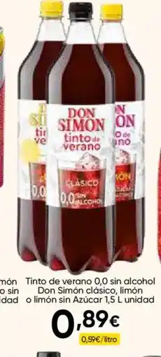 FROIZ DON SIMÓN tinto de verano 0,0 sin alcohol clásico, limón o limón sin azúcar oferta