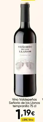 FROIZ SEÑORIO DE LA LLANOS Vino Valdepeñas tempranillo oferta