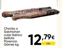 FROIZ Chorizo o Salchichón cular ibérico bellota Florencio Gómez oferta