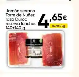FROIZ Jamón serrano Torre de Nuñez raza Duroc reserva lonchas oferta