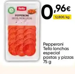 FROIZ TELLO Pepperoni lonchas especial pastas y pizzas oferta
