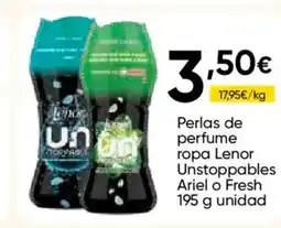 FROIZ LENOR Perlas de perfume ropa Unstoppables Ariel o Fresh oferta