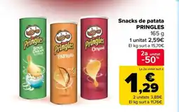 Carrefour Market PRINGLES Snacks de patata oferta