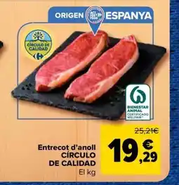 Carrefour Market Entrecot d'anoll círculo de calidad oferta