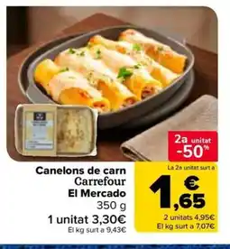Carrefour Market CARREFOUR EL MERCADO Canelons de carn oferta