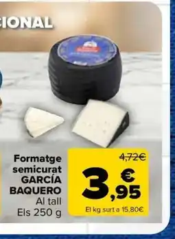 Carrefour Market GARCÍA BAQUERO Formatge semicurat oferta