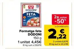 Carrefour Market DODONI Formatge feta oferta