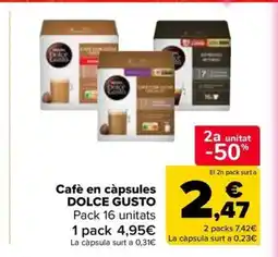 Carrefour Market DOLCE GUSTO Cafè en càpsules oferta