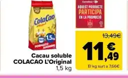 Carrefour Market COLACAO Cacau soluble L'Original oferta