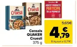 Carrefour Market QUAKER Cereals Cruesli oferta