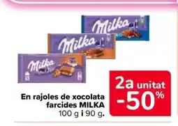 Carrefour Market MILKA En rajoles de xocolata farcides oferta